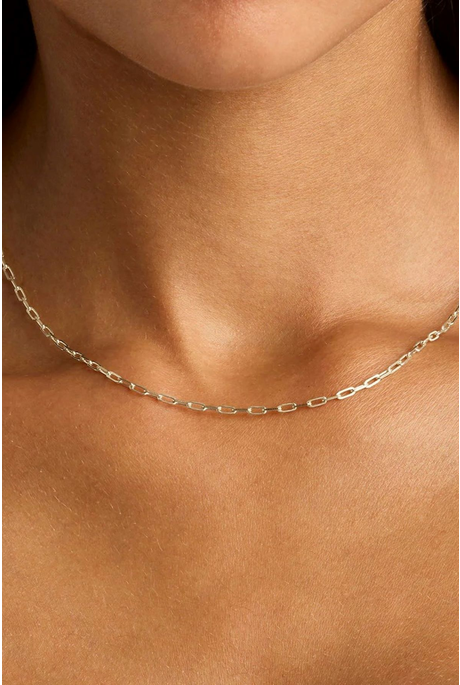 18" LINK CHAIN NECKLACE (STERLING SILVER)