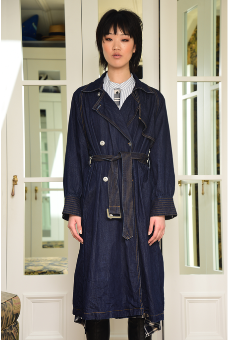 TRENCH PRESS COAT (DENIM)