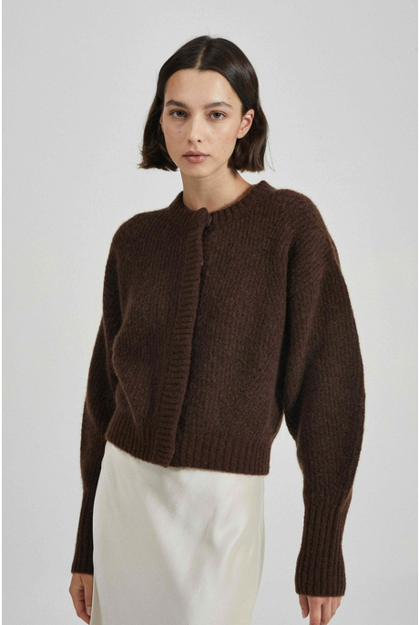 THE AGATHA CARDIGAN (CHOCOLATE MARLE)- FRIENDS WITH FRANK. WINTER 23