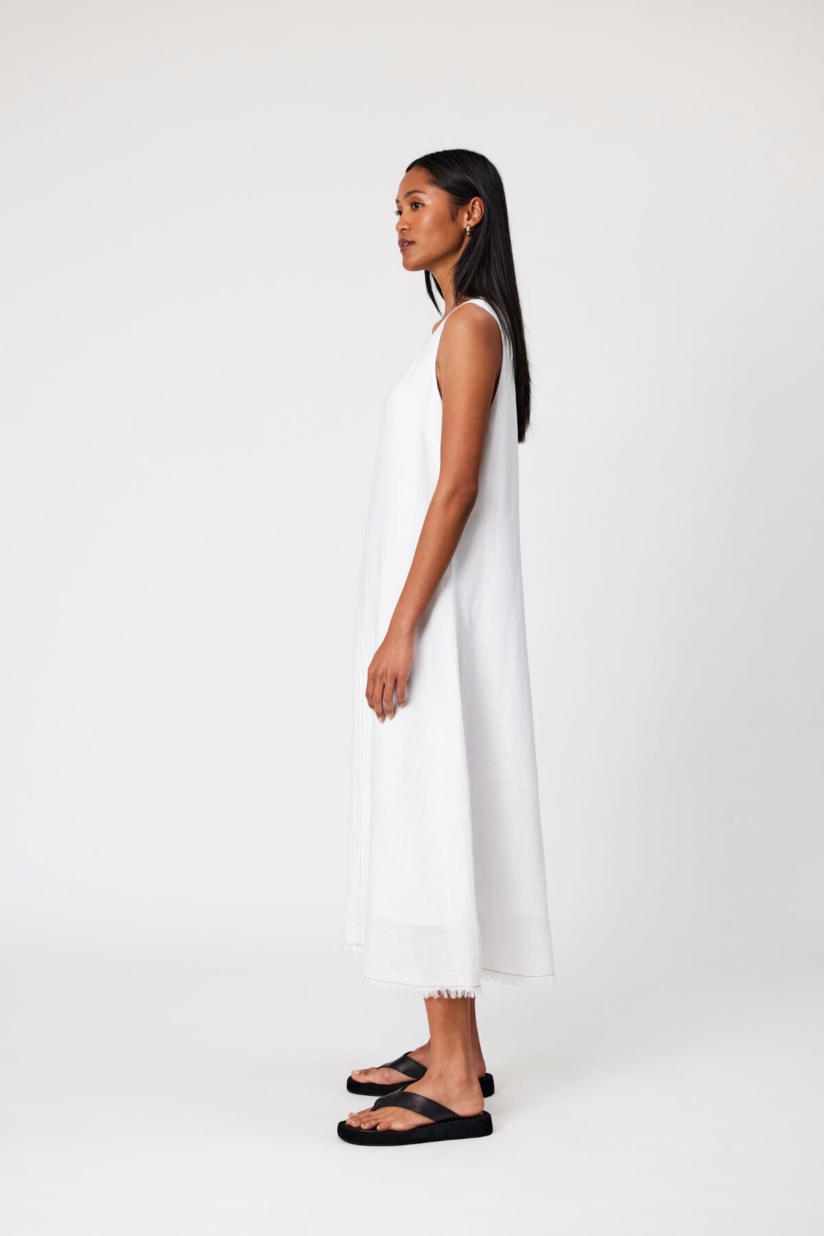 FLORENCE LINEN DRESS (WHITE)- MARLOW SPRING 23