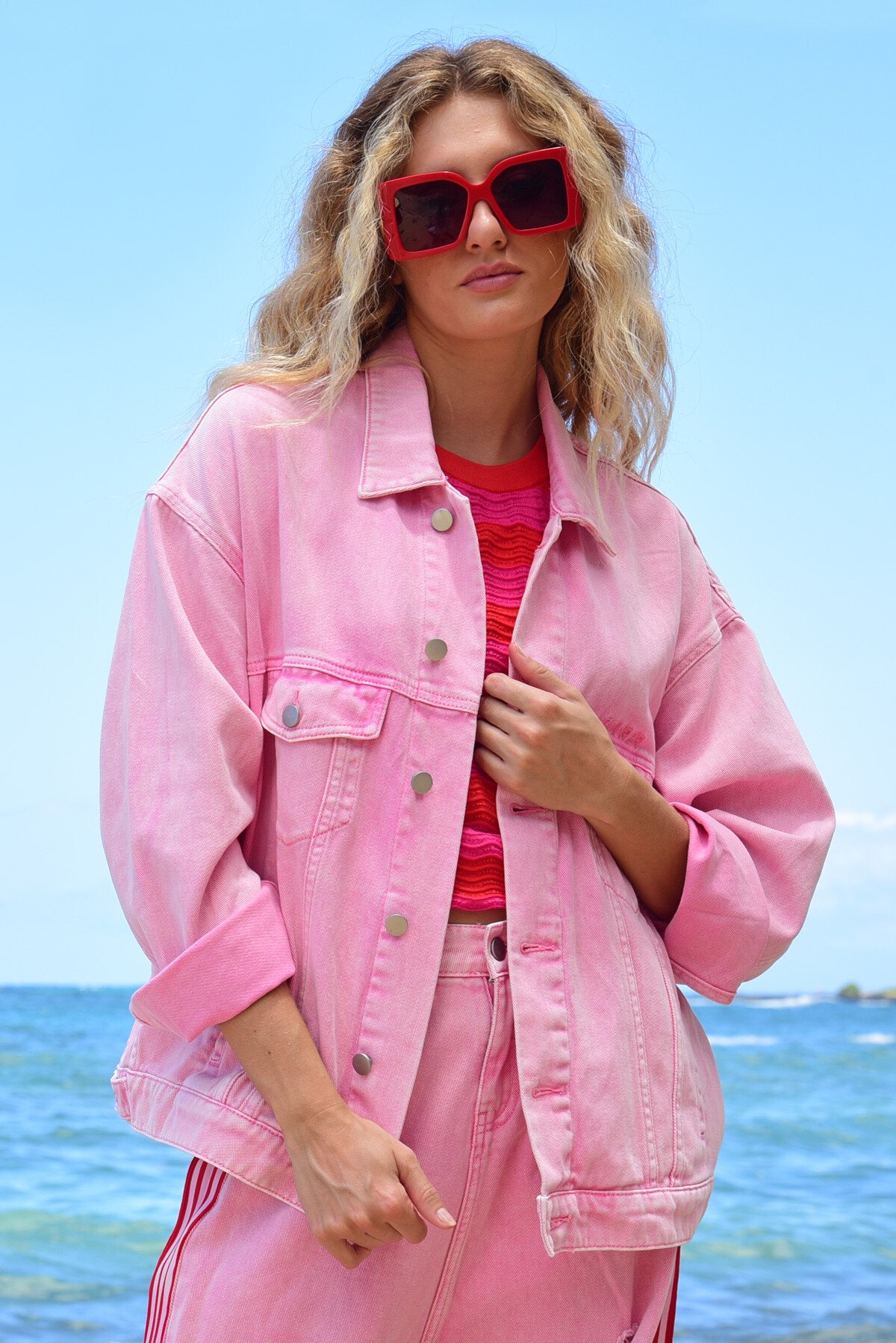 Pink summer hot sale jacket