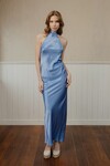 BY YOUR SIDE DRESS (BLUE SILK)