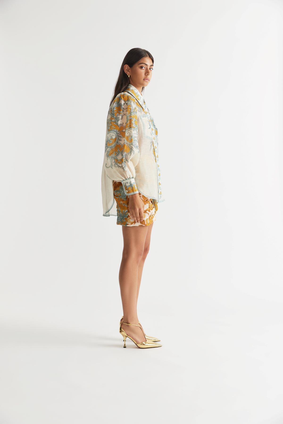 PALOMA BALLOON SLEEVE BLOUSE (DANDELION AND STEEL)- ANTIPODEAN 