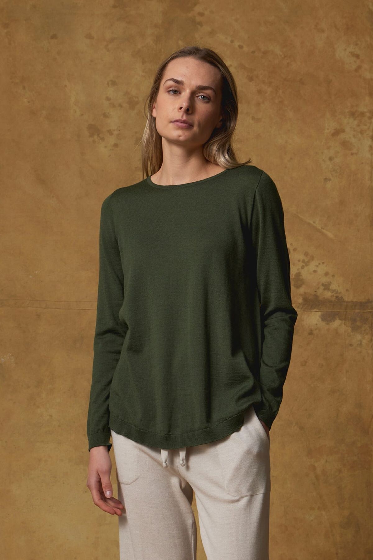 MERINO SWING SWEATER LODEN STANDARD ISSUE AUTUMN 24