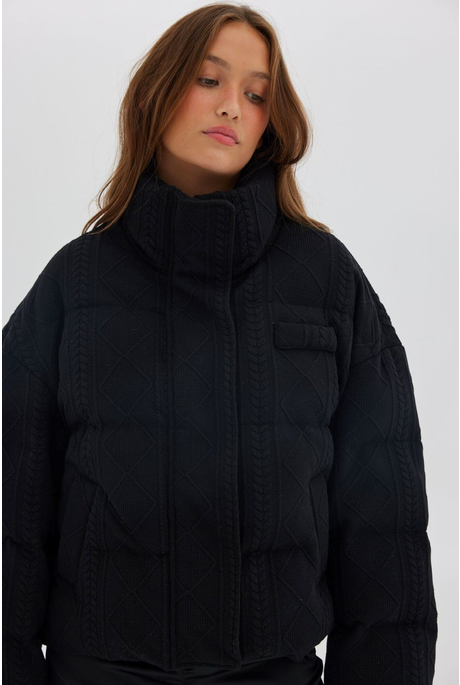 PATTERNED PUFFER (BLACK)