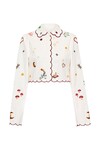 QUEEN OF HEARTS CROPPED JACKET (TURTLE DOVE)