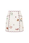 QUEEN OF HEARTS A-LINE MINI SKIRT (TURTLE DOVE)