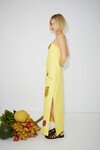 DIAMOND DANCER MIDI DRESS (YELLOW)