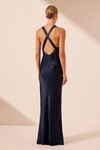 CAMILLE CROSS BACK MAXI DRESS (DEEP MIDNIGHT/IVORY)