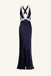 CAMILLE CROSS BACK MAXI DRESS (DEEP MIDNIGHT/IVORY)