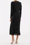 CELYN MIDI DRESS (BLACK/WHITE POLKA)