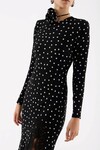 CELYN MIDI DRESS (BLACK/WHITE POLKA)