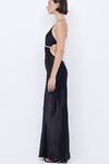 ZARIAH HALTER DRESS (BLACK/IVORY)