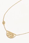 EYE OF PIECE LOTUS NECKLACE (18K GOLD VERMEIL)