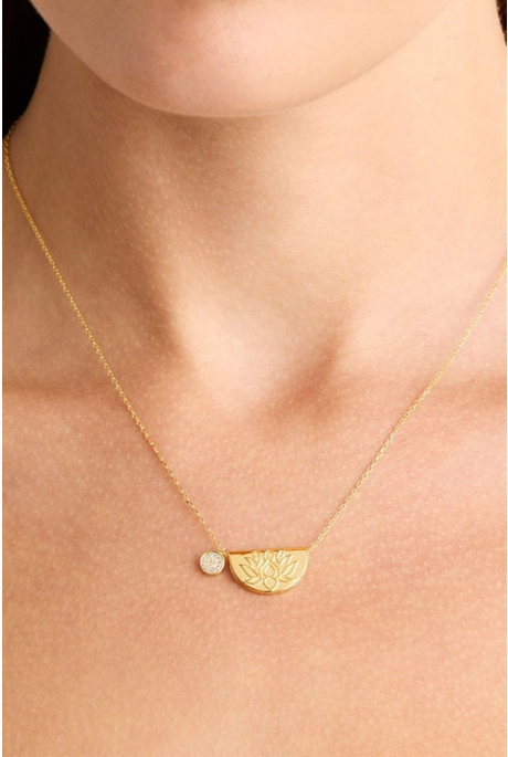 LUCKY LOTUS NECKLACE (18K GOLD VERMEIL)