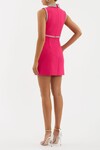 RINA COLLAR MINI DRESS (RASPBERRY)