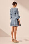 STELLA PATCH POCKET MINI DRESS (MID BLUE)