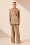 ASHER HOURGLASS BLAZER WITH BELT (LATTE)