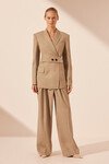 ASHER HOURGLASS BLAZER WITH BELT (LATTE)