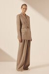 ASHER HOURGLASS BLAZER WITH BELT (LATTE)