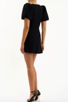 AUBREE FLOWER MINI DRESS (BLACK)