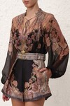 ILLUSTRATION BILLOW BLOUSE (BLACK PAISLEY)