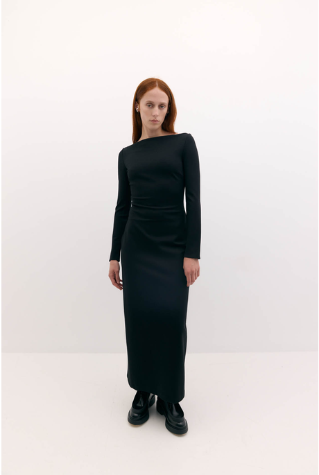 LONG SLEEVE BEA DRESS (BLACK)