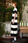 FALLING IN LINE DRESS (BLACK STRIPE)