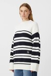 ATTICUS SWEATER (WHITE/NAVY STRIPE)