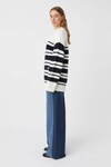 ATTICUS SWEATER (WHITE/NAVY STRIPE)