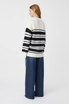 ATTICUS SWEATER (WHITE/NAVY STRIPE)