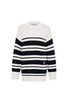 ATTICUS SWEATER (WHITE/NAVY STRIPE)