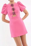 AUBREE FLOWER MINI DRESS (ROSE)