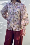 ILLUSTRATION BUTTONED BLOUSE (SORBETTO EDEN)