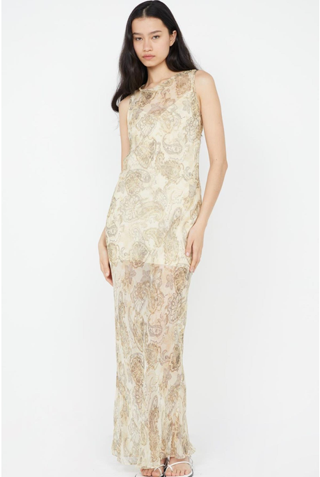 SHYLA BOAT NECK DRESS (FADED PAISLEY)