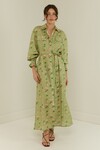 MARIGOLD DRESS (GREEN FLORAL TILES)