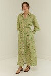 MARIGOLD DRESS (GREEN FLORAL TILES)