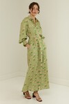 MARIGOLD DRESS (GREEN FLORAL TILES)