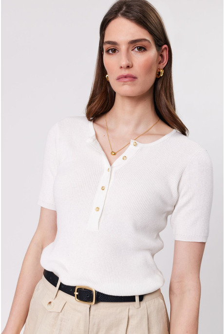 SUNSET KNIT HENLEY (IVORY)