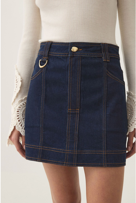 RESONANCE DENIM MINI SKIRT (INDIGO)