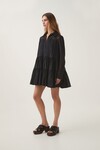 EDEN DAISY LACE MINI DRESS (BLACK)