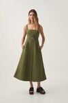 AXLE UTILITY MIDI DRESS (PALM GREEN)