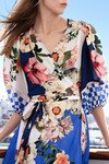 MIND THE WRAP DRESS (BLUE WHITE FLORAL)