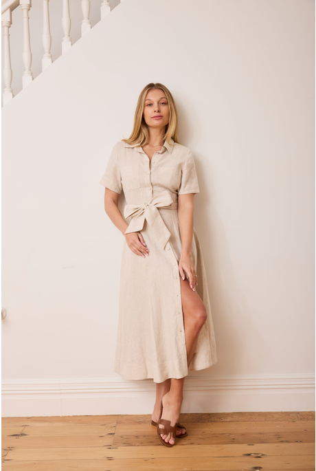 LADY VINCENT DRESS (NATURAL LINEN)