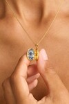 ROUNDED LOTUS PENDANT NECKLACE (18K GOLD VERMEIL)