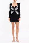 MONROE L/S MINI DRESS (BLACK)