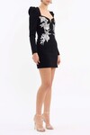 MONROE L/S MINI DRESS (BLACK)