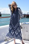 THE A-TEAM DRESS (NAVY PAISLEY)