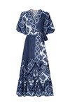 WRAP IT UP DRESS (NAVY PAISLEY)