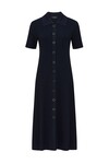 BROOKE CREPE RIB DRESS (NAVY)